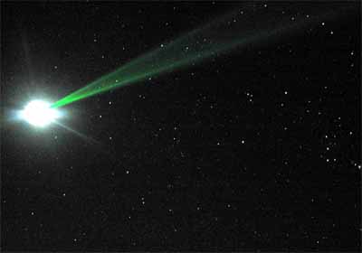 Green laser beam going to the moon. Tom Murphy/APOLLO