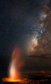 Milky Way light pollution