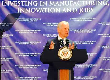 Vice President Biden in Rochester, 27 July 2015. SPIE photo