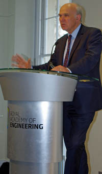 Vince Cable at Fraunhofer UK launch at RAE