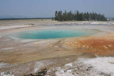 particle scatter colorization, Yellowstone National Park