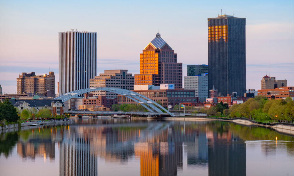 Beautiful Rochester New York skyline