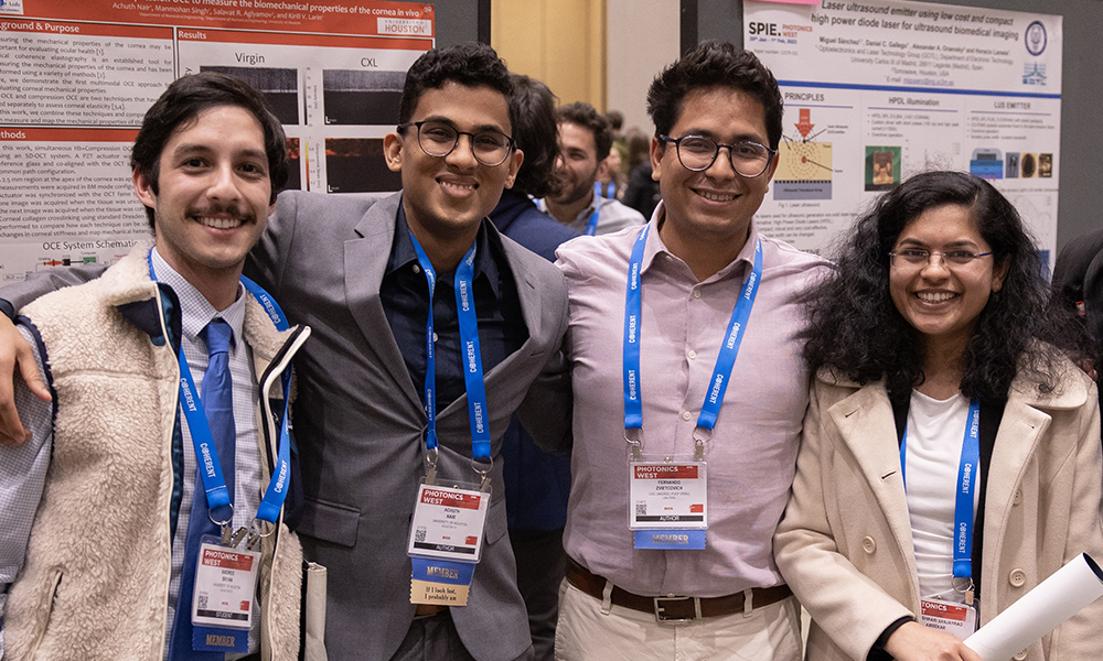 The 2023 Best Student Paper participants gathered at SPIE Optics + Optoelectronics