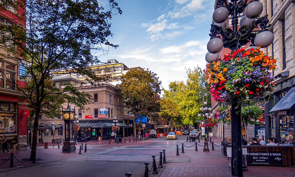 An area of Vancouver, BC, Canada