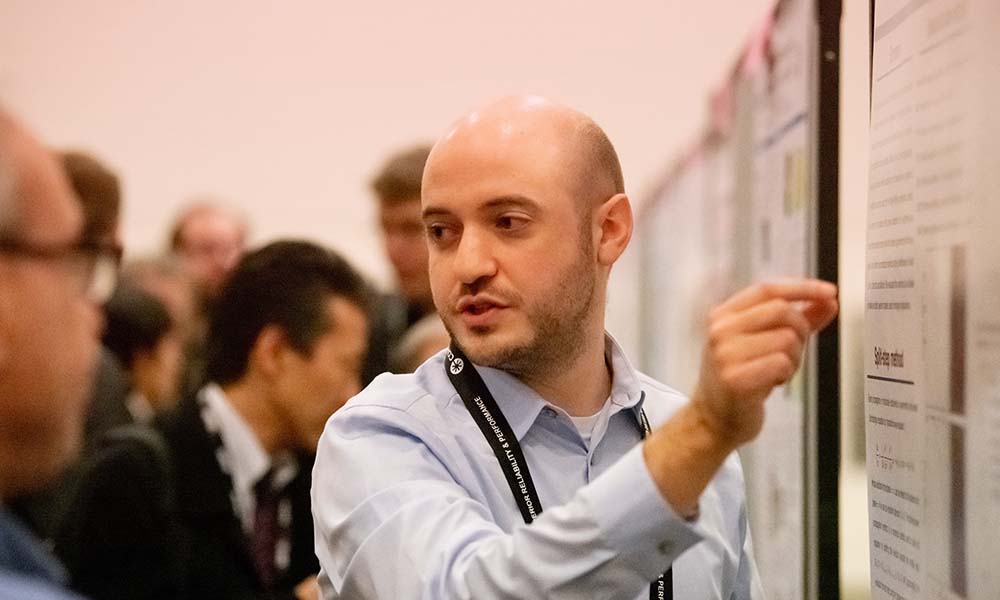 An author preparing a poster presentation for SPIE Future Sensing Technologies