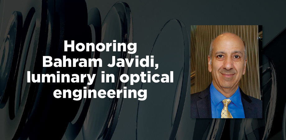 Image of SPIE August luminary Bahram Javidi, pioneer in optical engineering.