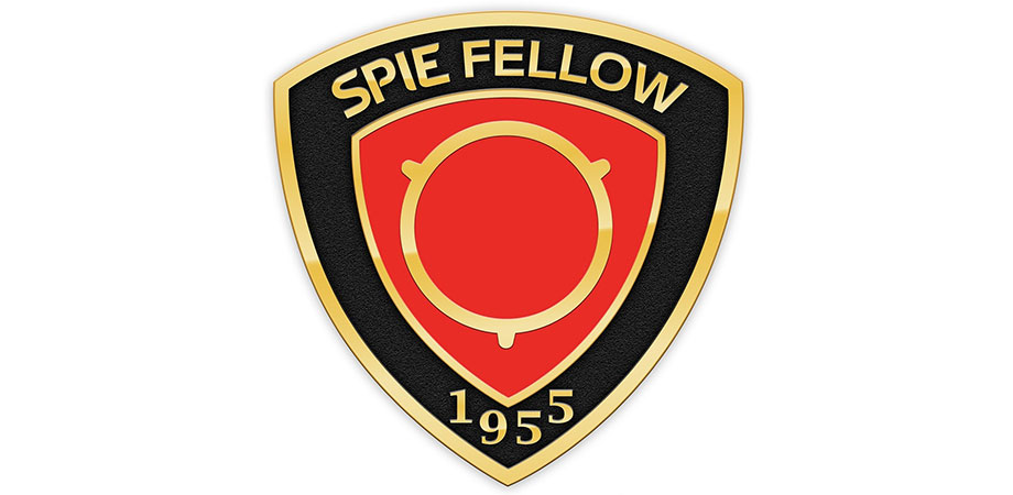 The SPIE, international society for optics and photonics, Fellow Member pin.