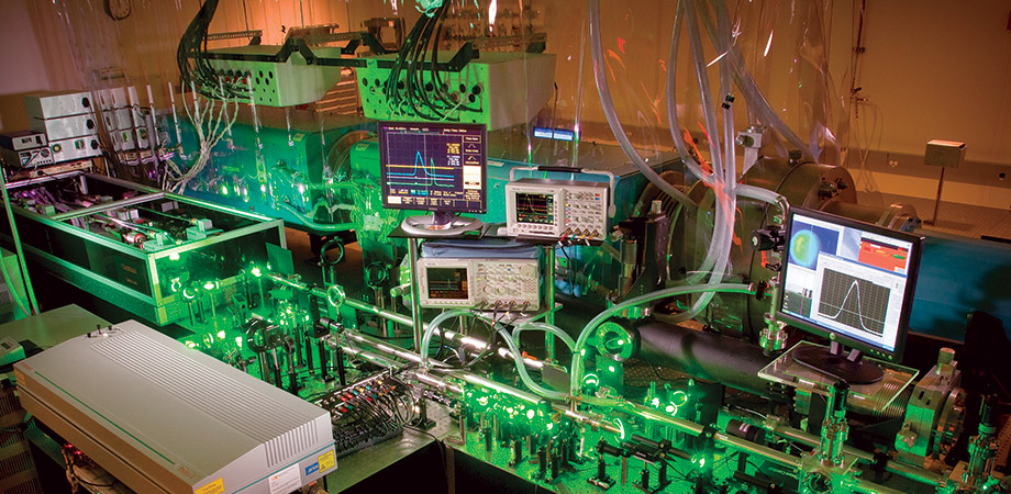 Inside the Texas Petawatt Laser amplifier bay